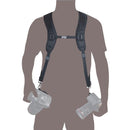 Safe & Fast Quick Double Shoulder Belt Strap for 2 Cameras DSLR (QS-B 1/4(Black)