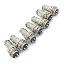 DIY 16mm 5-Pin GX16 Aviation Plug Socket Connector (5 Pcs in One Package, the Price is for 5 Pcs)(Silver)