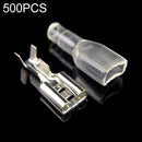 500x 6.3mm Crimp Terminal Female Spade Connector + Case (500 pcs in one packaging, the price is for 500 pcs)