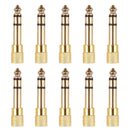 6.35mm Male to 3.5mm Female Audio Jack Adapters (10 Pcs in One Package, the Price is for 10 Pcs)