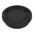 Camera Body Cover & Rear Lens Cap for Minolta MD(Black)
