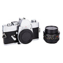 Camera Body Cover & Rear Lens Cap for Minolta MD(Black)
