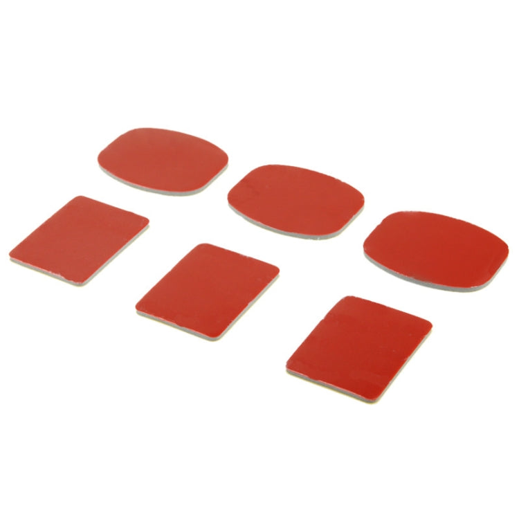 ST-14 3 x Pair Adhesive Sheet Set for GoPro HERO10 Black / HERO9 Black / HERO8 Black / HERO7 /6 /5 /5 Session /4 Session /4 /3+ /3 /2 /1, Insta360 ONE R, DJI Osmo Action and Other Action Cameras Helmet Mount(Red)