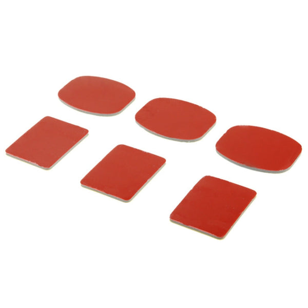 ST-14 3 x Pair Adhesive Sheet Set for GoPro HERO10 Black / HERO9 Black / HERO8 Black / HERO7 /6 /5 /5 Session /4 Session /4 /3+ /3 /2 /1, Insta360 ONE R, DJI Osmo Action and Other Action Cameras Helmet Mount(Red)