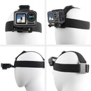 ST-23 Elastic Adjustable Head Strap Mount Belt for GoPro HERO10 Black / HERO9 Black / HERO8 Black / HERO7 /6 /5 /5 Session /4 Session /4 /3+ /3 /2 /1, Insta360 ONE R, DJI Osmo Action and Other Action Cameras(Black)