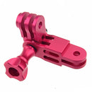 Aluminum Mount three-way Pivot Arm Set for GoPro HERO10 Black / HERO9 Black / HERO8 Black /7 /6 /5 /5 Session /4 Session /4 /3+ /3 /2 /1, DJI Osmo Action, Xiaoyi and Other Action Cameras(Magenta)