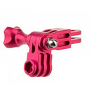 Aluminum Mount three-way Pivot Arm Set for GoPro HERO10 Black / HERO9 Black / HERO8 Black /7 /6 /5 /5 Session /4 Session /4 /3+ /3 /2 /1, DJI Osmo Action, Xiaoyi and Other Action Cameras(Magenta)