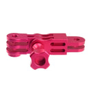 Aluminum Mount three-way Pivot Arm Set for GoPro HERO10 Black / HERO9 Black / HERO8 Black /7 /6 /5 /5 Session /4 Session /4 /3+ /3 /2 /1, DJI Osmo Action, Xiaoyi and Other Action Cameras(Magenta)