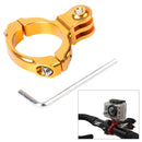 TMC HR87 Bike Aluminum Handle Bar Standard Mount for GoPro HERO10 Black / HERO9 Black / HERO8 Black /7 /6 /5 /5 Session /4 Session /4 /3+ /3 /2 /1, DJI Osmo Action, Xiaoyi and Other Action Cameras, Internal Diameter: 31.8mm(Gold)