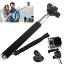 ST-55 Extendable Pole Monopod with Tripod Mount Adapter for GoPro HERO9 Black / HERO8 Black / HERO7 /6 /5 /5 Session /4 Session /4 /3+ /3 /2 /1, Insta360 ONE R, DJI Osmo Action and Other Action Cameras(Black)