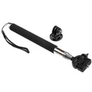 ST-55 Extendable Pole Monopod with Tripod Mount Adapter for GoPro HERO9 Black / HERO8 Black / HERO7 /6 /5 /5 Session /4 Session /4 /3+ /3 /2 /1, Insta360 ONE R, DJI Osmo Action and Other Action Cameras(Black)