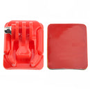 Curved Surface Mount + Mount Stickers for GoPro HERO10 Black / HERO9 Black / HERO8 Black /7 /6 /5 /5 Session /4 Session /4 /3+ /3 /2 /1, DJI Osmo Action, Xiaoyi and Other Action Cameras(Red)