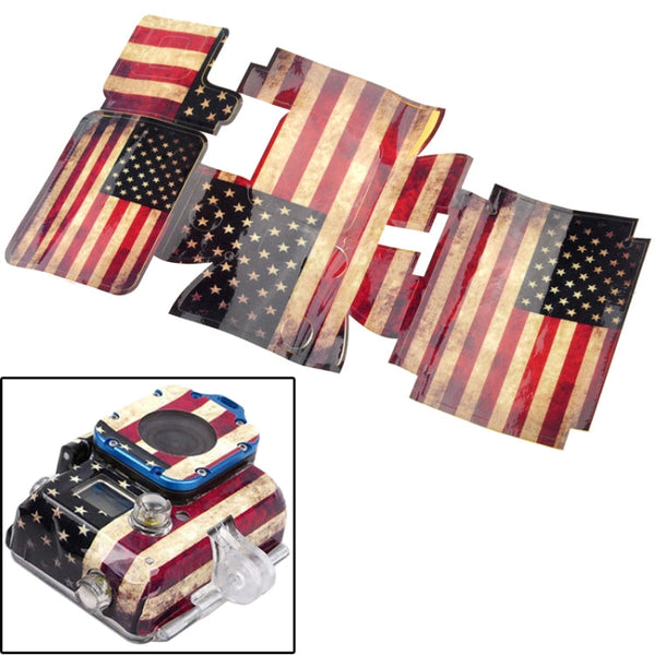 Retro USA Flag Pattern Case Sticker for GoPro HERO3(HR79)