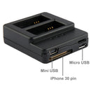 Battery Charger for GoPro Hero 3+ / 3 (AHDBT-301, AHDBT-302)(Black)