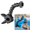TMC HR223 Action Sports Cameras Jaws Flex Clamp Mount for GoPro HERO10 Black / HERO9 Black / HERO8 Black /7 /6 /5 /5 Session /4 Session /4 /3+ /3 /2 /1, DJI Osmo Action, Xiaoyi and Other Action Cameras(Black)