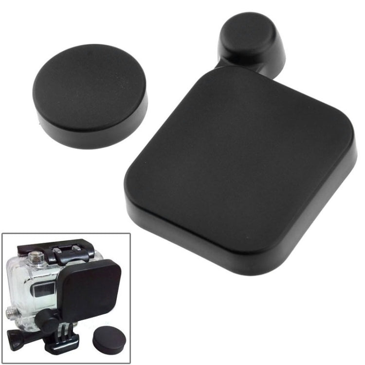 ST-118 Round Camera Lens Cap + Square Housing Lens Cap for GoPro HERO4 /3+