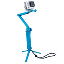 TMC HR289 3-Way Handheld Monopod + Tripod + Hand Strap Portable Magic Mount Selfie Stick for GoPro HERO10 Black / HERO9 Black / HERO8 Black /7 /6 /5 /5 Session /4 Session /4 /3+ /3 /2 /1, DJI Osmo Action, Xiaoyi and Other Action Cameras