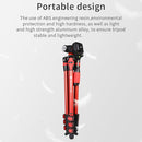 Fotopro S3 4-Section Folding Aluminum Legs Tripod PTZ Stand for SLR / Micro-SLR / Digital Cameras(Orange)