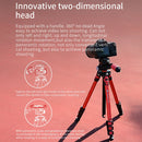 Fotopro S3 4-Section Folding Aluminum Legs Tripod PTZ Stand for SLR / Micro-SLR / Digital Cameras(Blue)