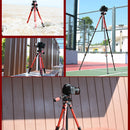 Fotopro S3 4-Section Folding Aluminum Legs Tripod PTZ Stand for SLR / Micro-SLR / Digital Cameras(Blue)