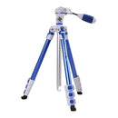 Fotopro S3 4-Section Folding Aluminum Legs Tripod PTZ Stand for SLR / Micro-SLR / Digital Cameras(Blue)
