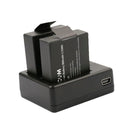USB Dual Battery Travel Charger for SJCAM SJ4000 / SJ5000 / SJ6000 (CH1 / CH2)