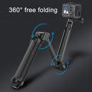 3-Way Monopod + Tripod + Grip Super Portable Magic Mount Selfie Stick for GoPro HERO9 Black / HERO8 Black / HERO7 /6 /5 /5 Session /4 Session /4 /3+ /3 /2 /1, Insta360 ONE R, DJI Osmo Action and Other Action Camera, Length of Extension: 20-62cm
