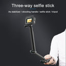3-Way Monopod + Tripod + Grip Super Portable Magic Mount Selfie Stick for GoPro HERO9 Black / HERO8 Black / HERO7 /6 /5 /5 Session /4 Session /4 /3+ /3 /2 /1, Insta360 ONE R, DJI Osmo Action and Other Action Camera, Length of Extension: 20-62cm