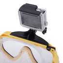 Water Sports Diving Equipment Diving Mask Swimming Glasses with Mount for GoPro HERO10 Black / HERO9 Black / HERO8 Black / HERO7 /6 /5 /5 Session /4 Session /4 /3+ /3 /2 /1, Insta360 ONE R, DJI Osmo Action and Other Action Cameras(Yellow)