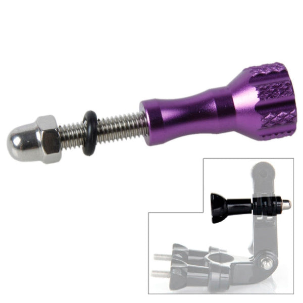 TMC Aluminum Mini Thumb Knob Stainless Bolt Screw for GoPro HERO6 /5 /5 Session /4 Session /4 /3+ /3 /2 /1, Xiaoyi and Other Action Cameras, Length: 5cm(Purple)