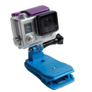TMC 360 Degree Rotation Backpack Rec-Mounts Clip Clamp Mount for GoPro HERO10 Black / HERO9 Black / HERO8 Black /7 /6 /5 /5 Session /4 Session /4 /3+ /3 /2 /1, DJI Osmo Action, Xiaoyi and Other Action Cameras(Blue)
