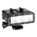 300LM Waterproof Video Light Flashlight with Base Mount & Screw & Dual Batteries for GoPro HERO10 Black / HERO9 Black / HERO8 Black / HERO7 /6 /5 /5 Session /4 Session /4 /3+ /3 /2 /1, Insta360 ONE R, DJI Osmo Action and Other Action Cameras