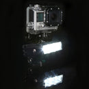 300LM Waterproof Video Light Flashlight with Base Mount & Screw & Dual Batteries for GoPro HERO10 Black / HERO9 Black / HERO8 Black / HERO7 /6 /5 /5 Session /4 Session /4 /3+ /3 /2 /1, Insta360 ONE R, DJI Osmo Action and Other Action Cameras