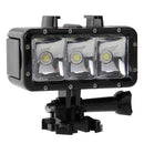 30M Waterproof Video Light 3 Modes Flashlight with Base Mount & Screw for GoPro HERO10 Black / HERO9 Black / HERO8 Black / HERO7 /6 /5 /5 Session /4 Session /4 /3+ /3 /2 /1, Insta360 ONE R, DJI Osmo Action and Other Action Cameras