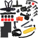 30 in 1 Chest Strap + Extension Arm + Tripod Mount Adapter + Head Strap + Floating Handle Grip + Extendable Handle Monopod + Helmet Belt Strap Lock Mount + Flat & Curved Mounts + Floaty Float Box + He ... n /4 /3+ /3 /2 /1, Xiaoyi and Other Action Cameras