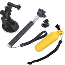 YKD-128 4 in 1 Tripod Mount Adapter + Suction Cup Mount + Floaty Bobber Monopod Set for GoPro HERO10 Black / HERO9 Black / HERO8 Black / HERO7 /6 /5 /5 Session /4 Session /4 /3+ /3 /2 /1, DJI Osmo Action and Other Action Cameras