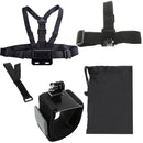 YKD -117 5 in 1 Chest Strap + Head Strap + Wrist Strap + Remote Strap + Bag Set for GoPro HERO11 Black / HERO10 Black / HERO9 Black / HERO8 Black / HERO7 /6 /5 /5 Session /4 Session /4 /3+ /3 /2 /1, DJI Osmo Action and Other Action Cameras