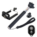 YKD-111 4 in 1 Extendable Handheld Selfie Monopod with Bluetooth Remote Shutter + Clip Holder + Tripod Mount Adapter Set for GoPro HERO10 Black / HERO9 Black / HERO8 Black / HERO7 /6 /5 /5 Session /4 ... smo Action and Other Action Cameras, Mobile Phones