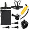 YKD-105 9 in 1 Chest Belt + Wrist Belt + Head Strap + Floating Bobber Monopod + Carry Bag + Screws Set for GoPro HERO10 Black / HERO9 Black / HERO8 Black / HERO7 /6 /5 /5 Session /4 Session /4 /3+ /3 /2 /1, DJI Osmo Action and Other Action Cameras