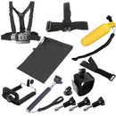 YKD-107 8 in 1 Chest Belt + Wrist Belt + Head Strap + Floating Bobber Monopod + Screws + Carry Bag + Handheld Monopod Clamp Set for GoPro HERO10 Black / HERO9 Black / HERO8 Black / HERO7 /6 /5 /5 Sess ... smo Action and Other Action Cameras, Mobile Phones