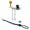 TMC Single Handheld Diving Light Arm Aluminum Mount with Lanyard for GoPro HERO9 Black / HERO8 Black / HERO7 /6 /5 /5 Session /4 Session /4 /3+ /3 /2 /1, DJI Osmo Action and Other Action Cameras(Silver)