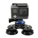 Triangle Direction Suction Cup Mount with Tripod Mount + Handle Screw for GoPro HERO10 Black / HERO9 Black /HERO8 Black /7 /6/ 5 /5 Session /4 /3+ /3 /2 /1, Xiaoyi and Other Action Cameras(Dark Blue)