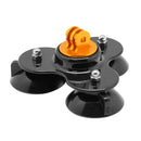 Triangle Direction Suction Cup Mount with Tripod Mount + Handle Screw for GoPro HERO10 Black / HERO9 Black /HERO8 Black /7 /6/ 5 /5 Session /4 /3+ /3 /2 /1, Xiaoyi and Other Action Cameras(Gold)