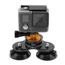 Triangle Direction Suction Cup Mount with Tripod Mount + Handle Screw for GoPro HERO10 Black / HERO9 Black /HERO8 Black /7 /6/ 5 /5 Session /4 /3+ /3 /2 /1, Xiaoyi and Other Action Cameras(Gold)