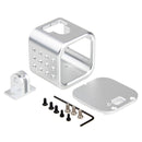 Housing Shell CNC Aluminum Alloy Protective Cage with Insurance Back Cover for GoPro HERO5 Session /HERO4 Session /HERO Session(Silver)