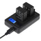 v LCD Screen Dual Batteries Charger for GoPro HERO3+ /3 (AHDBT-301, AHDBT-302), Displays Charging Capacity
