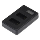 v LCD Screen Dual Batteries Charger for GoPro HERO3+ /3 (AHDBT-301, AHDBT-302), Displays Charging Capacity