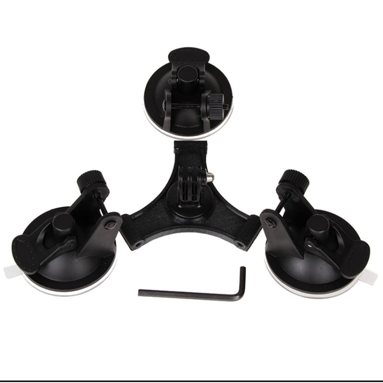 Triangle Direction Suction Cup Mount with Hexagonal Screwdriver for GoPro HERO10 Black / HERO9 Black /HERO8 Black /7 /6/ 5 /5 Session /4 /3+ /3 /2 /1, Xiaoyi and Other Action Cameras(XM70-A)