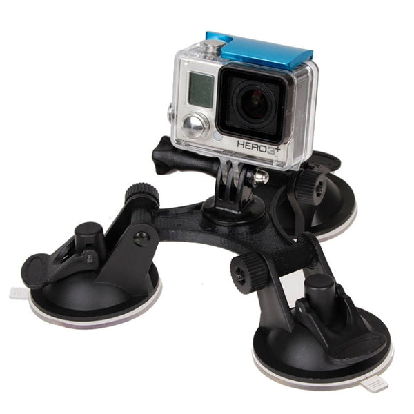 Triangle Direction Suction Cup Mount with Hexagonal Screwdriver for GoPro HERO10 Black / HERO9 Black /HERO8 Black /7 /6/ 5 /5 Session /4 /3+ /3 /2 /1, Xiaoyi and Other Action Cameras(XM70-A)