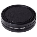 52mm CPL Filter Circular Polarizer Lens Filter with Cap for Xiaomi Xiaoyi 4K+ / 4K, Xiaoyi Lite, Xiaoyi Sport Camera
